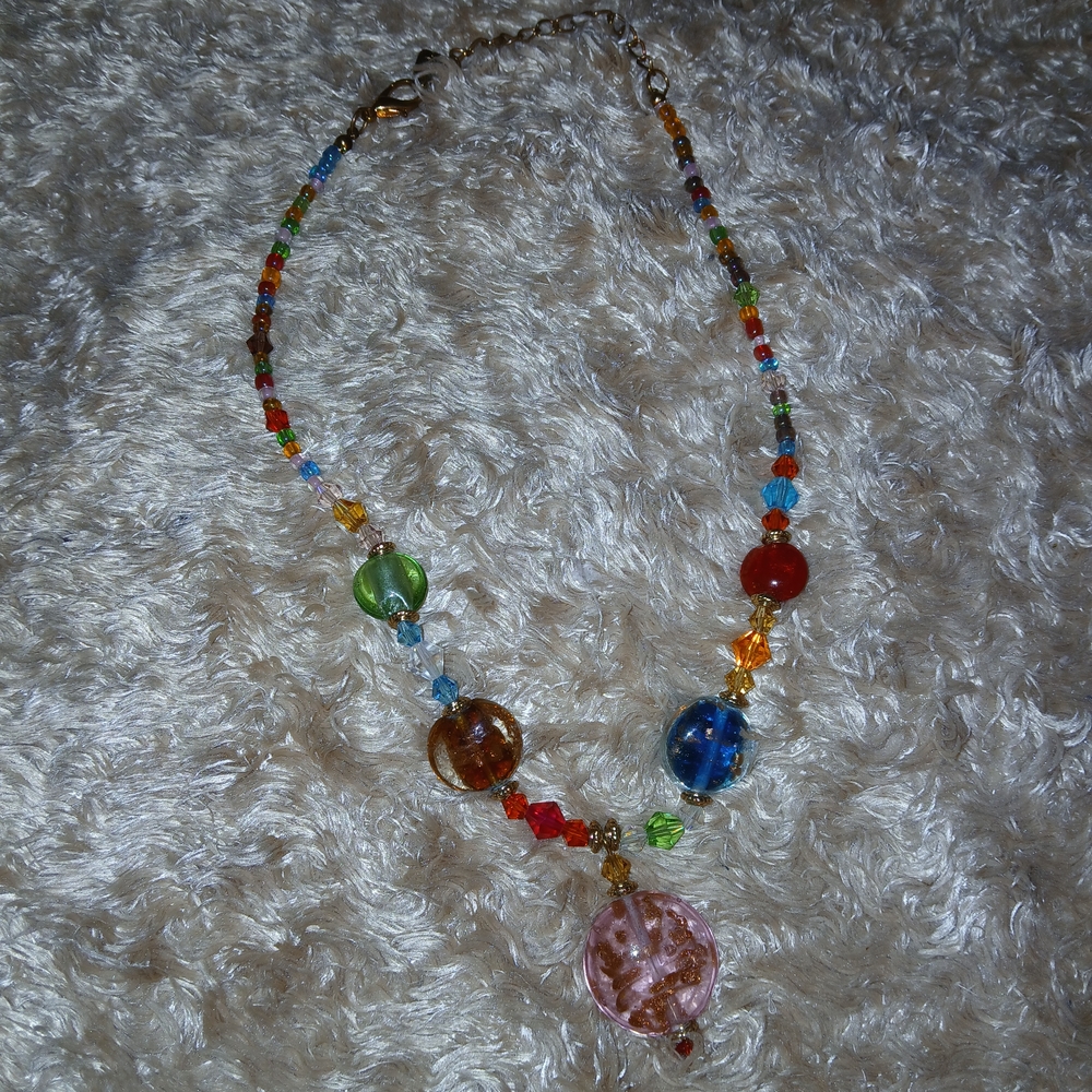Colorful Glass Beaded Necklace